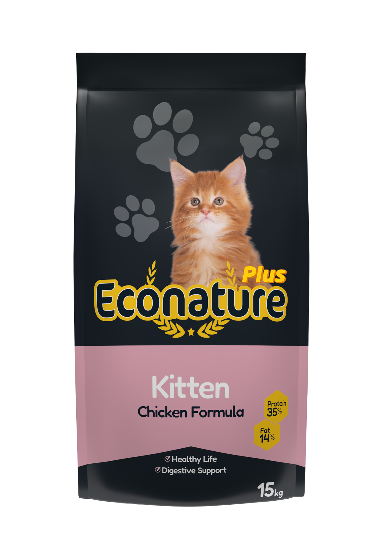 Econature Plus Kitten Chicken 15 кг