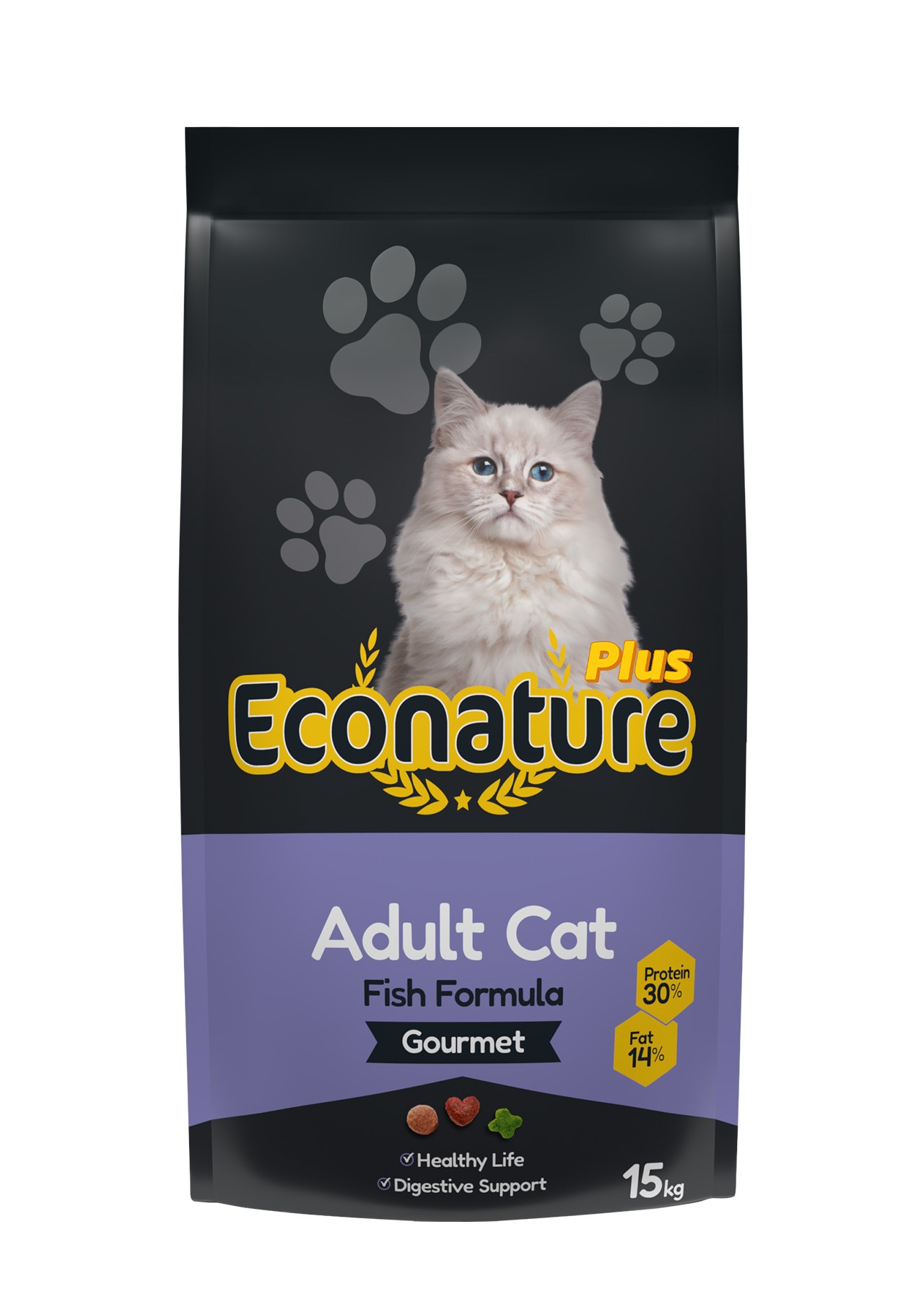 Econature Plus Gourmet Adult Cat Fish 15 кг