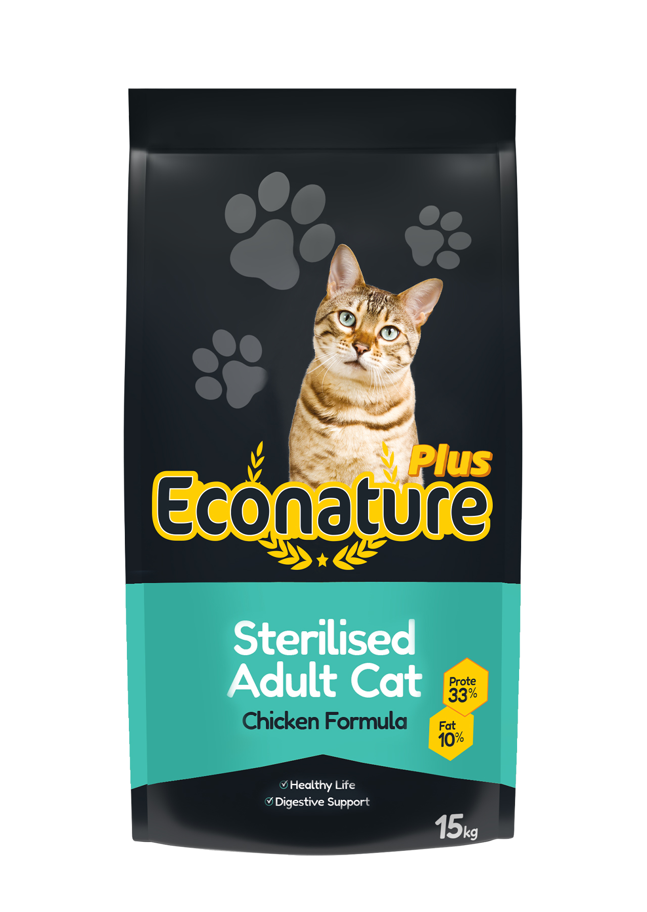 Econature Plus Sterilised Adult Cat Chicken 15 кг